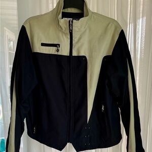Jamie Sadock Black & Green Bomber Jacket Woman’s Full Zip (M)
